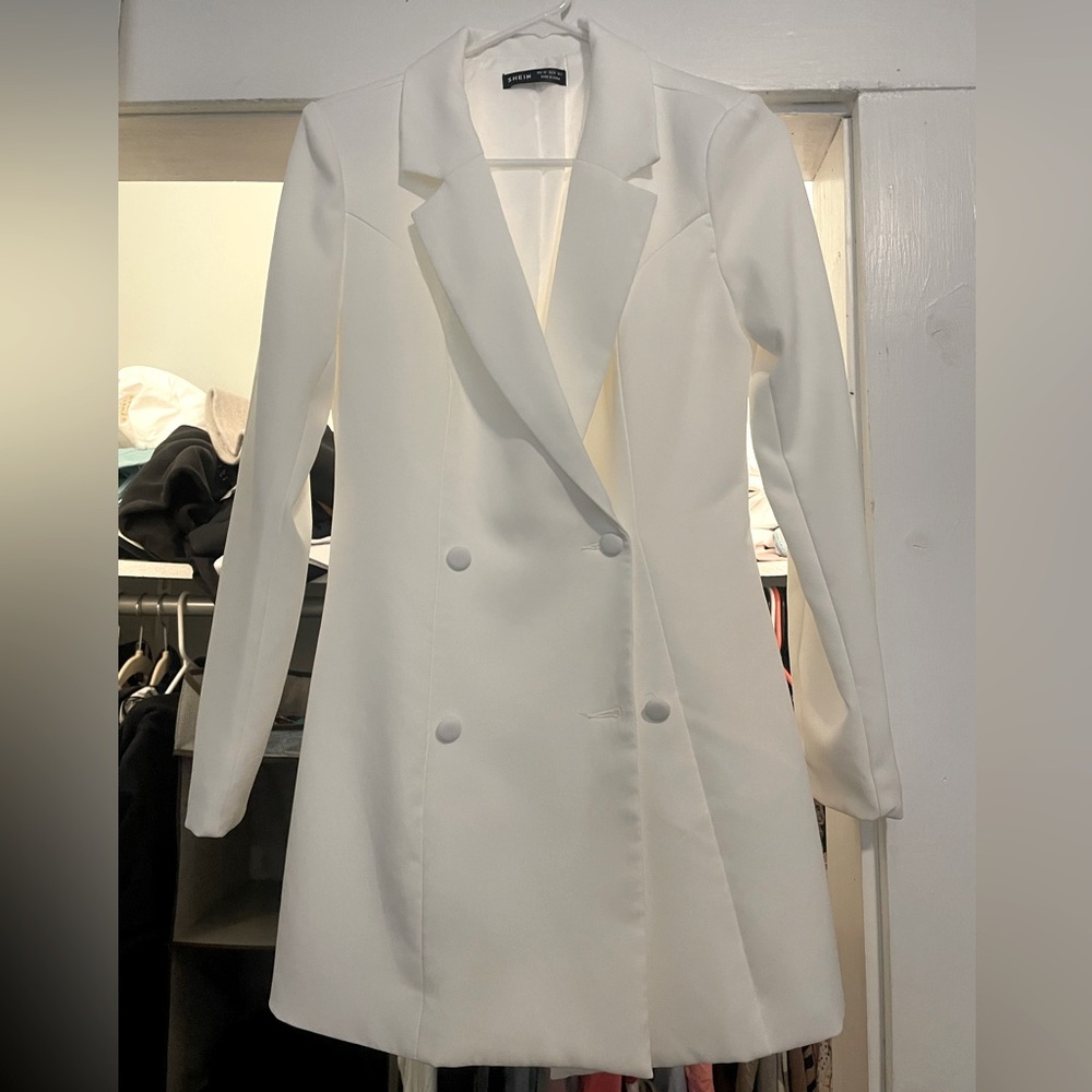 XS SHEIN women’s white blazer dress